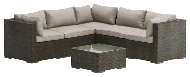 rattan sofa corner set