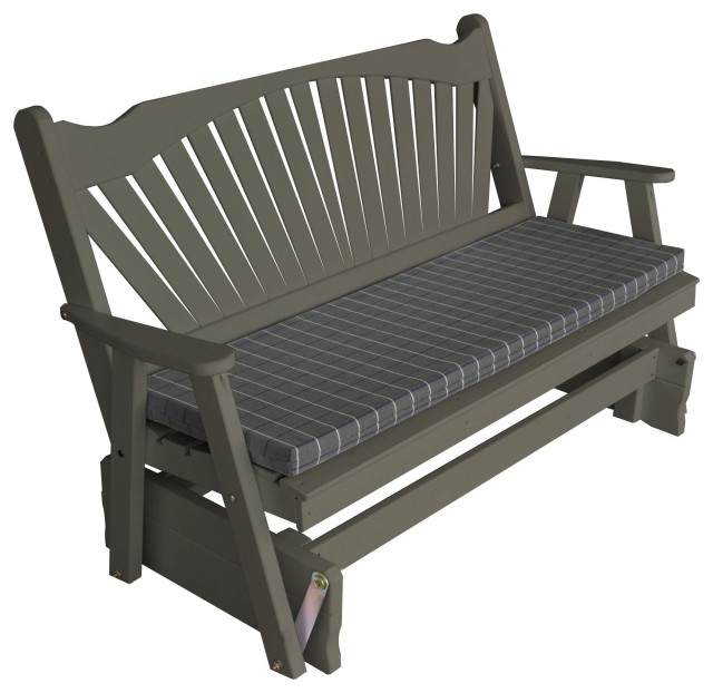 Pine Fanback Glider Transitional Outdoor Gliders by Furniture