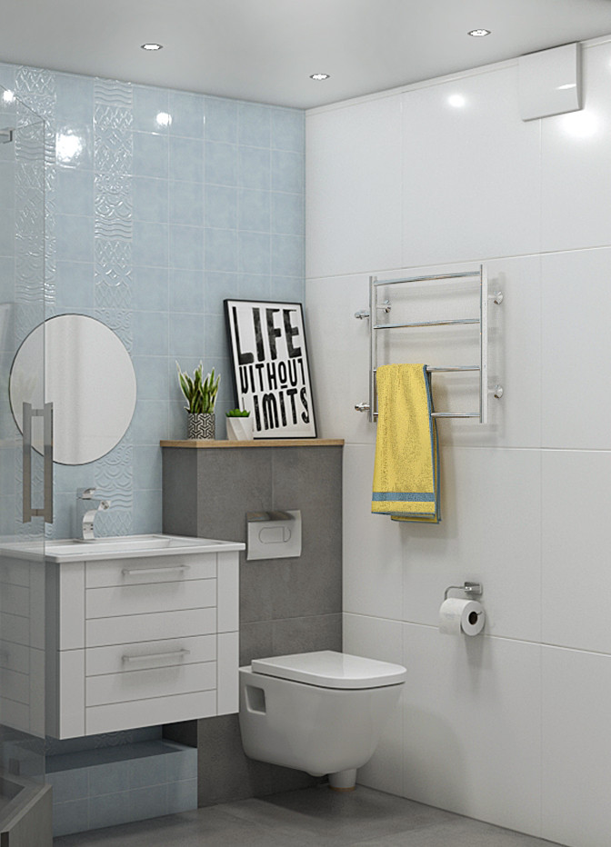 3 варианта одной душевой в Краснодаре