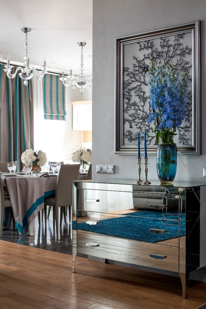 Квартира в синих оттенках