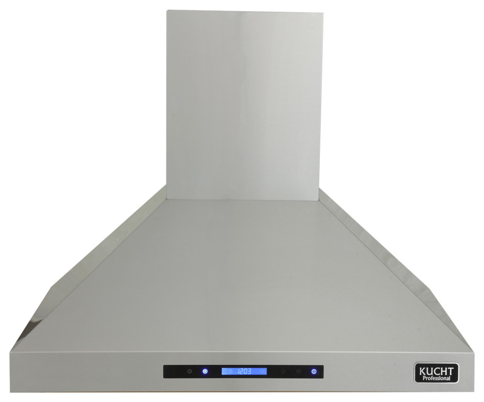 KUCHT Professional Wall Mounted Range Hood 900CFM, Stainless Steel Contemporary Range Hoods