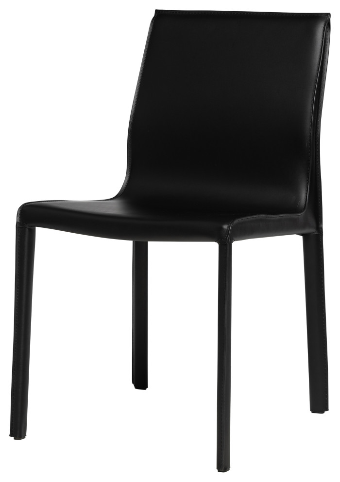 Elite Living Stan, Set of 2, Modern Leather Dining Chair Contemporary