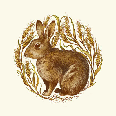 Rabbit in Wheat Art Print