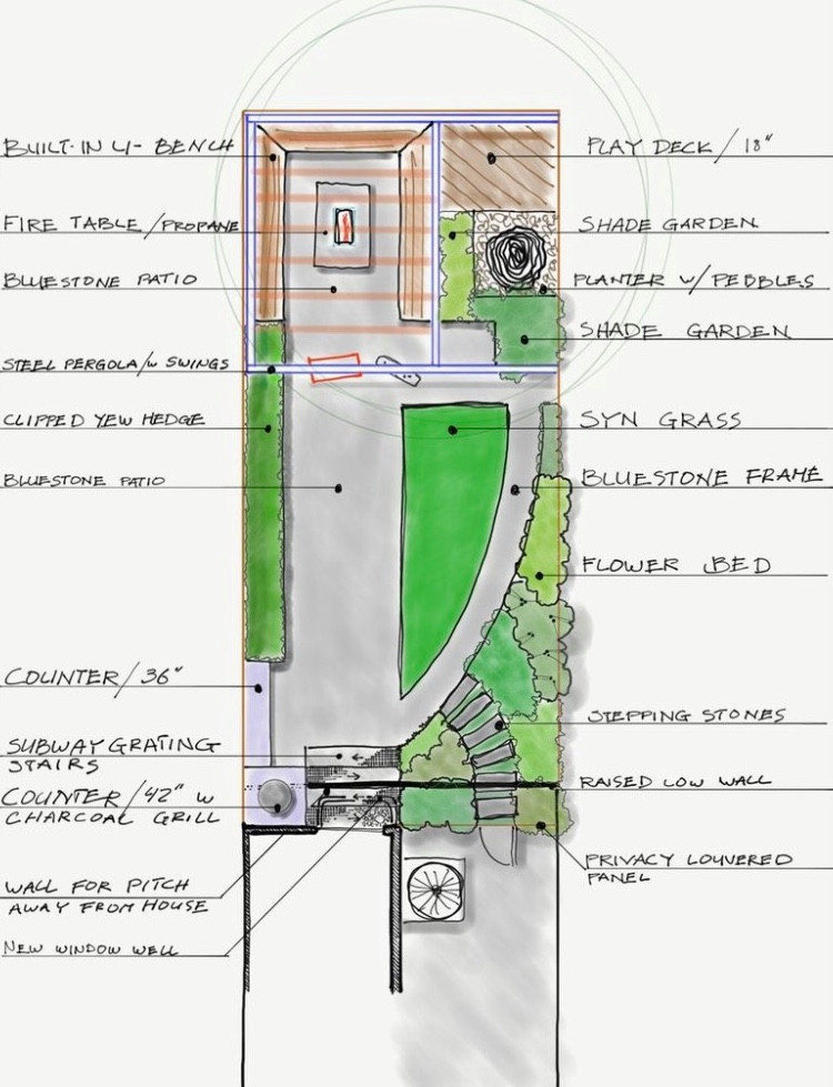 Shady Garden Deck and Pergola Renovation