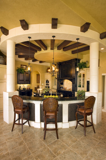 Ceiling Treatments By Stadler Custom Homes Mediterranean