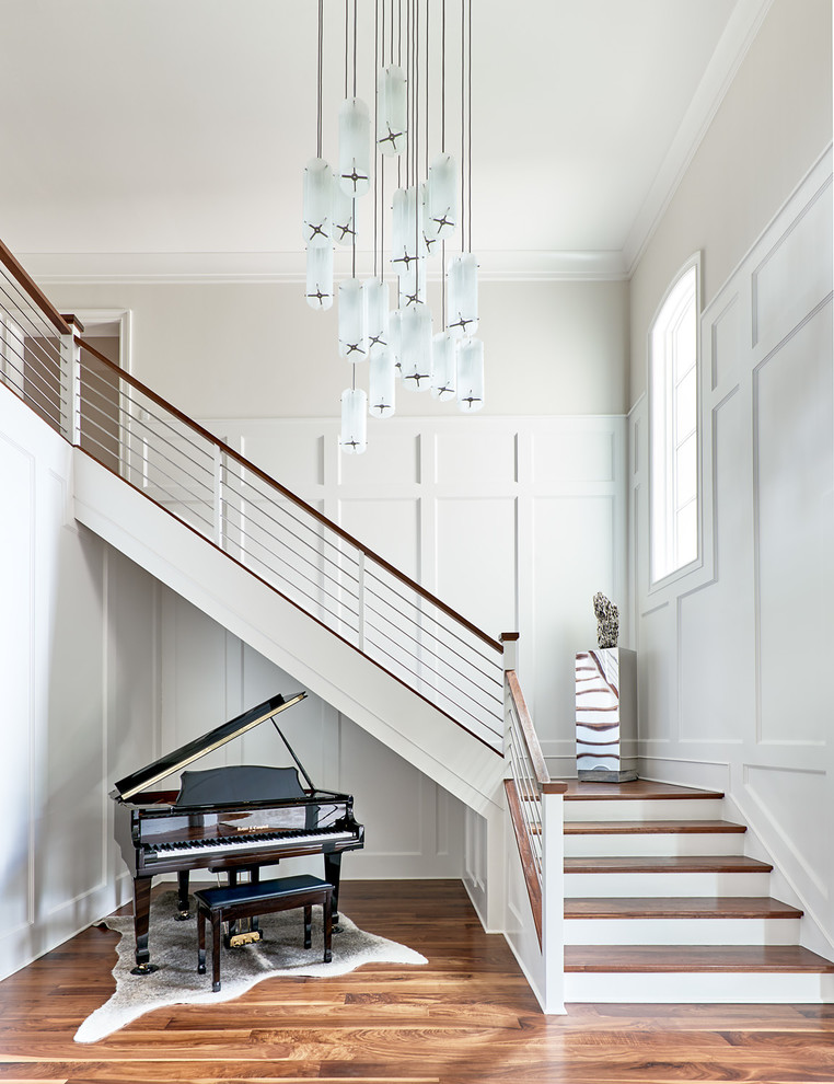 Inspiration for a transitional home design remodel in Charlotte