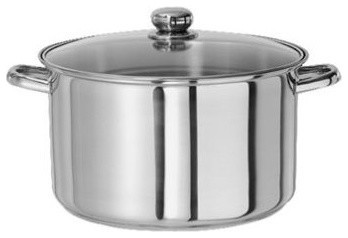 Gourmet Chef 10 Quart Stainless Steel Stock Pot with Glass Lid