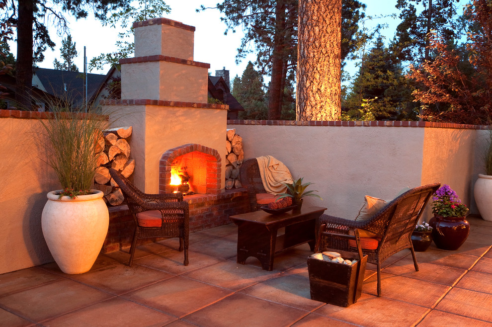 This is an example of a mediterranean patio in Other with no cover.