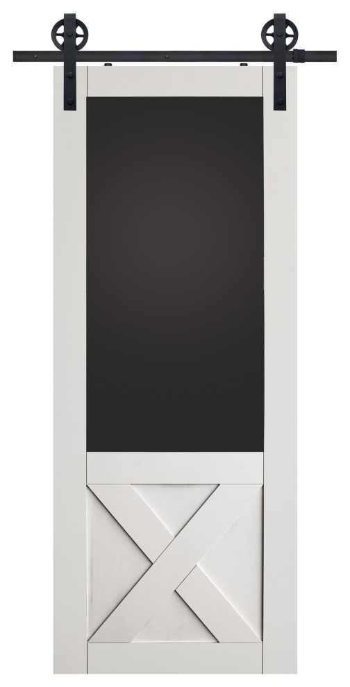 X Blackboard MDF Door, 48" X 84" Farmhouse Interior Doors by