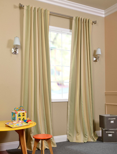 Pistachio Stripe Blackout Curtains