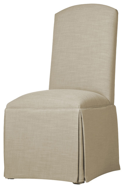 Hadley Skirted Parsons Chair, Cream