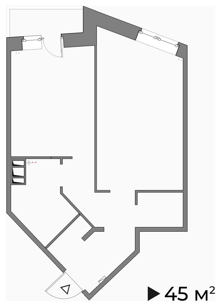 Квартира 46 м2. Санкт-Петербург, 2020 г.