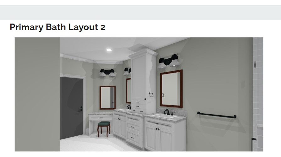 Example of a transitional bathroom design in Houston