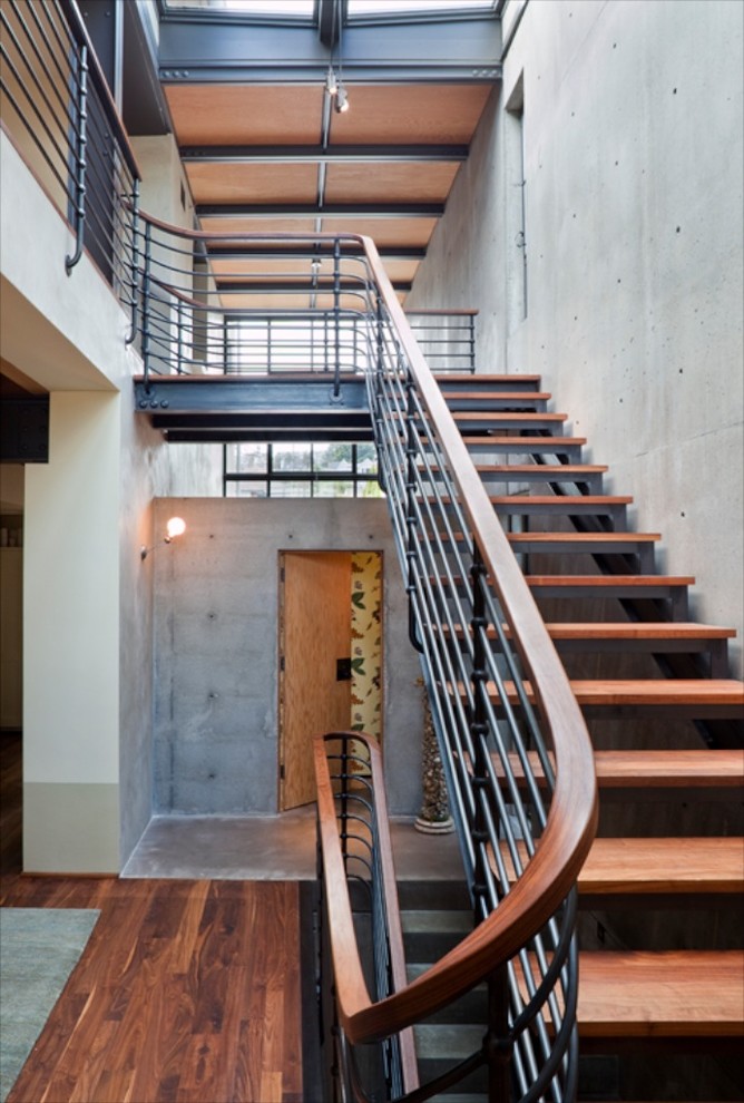 Inspiration for an industrial staircase in Seattle.