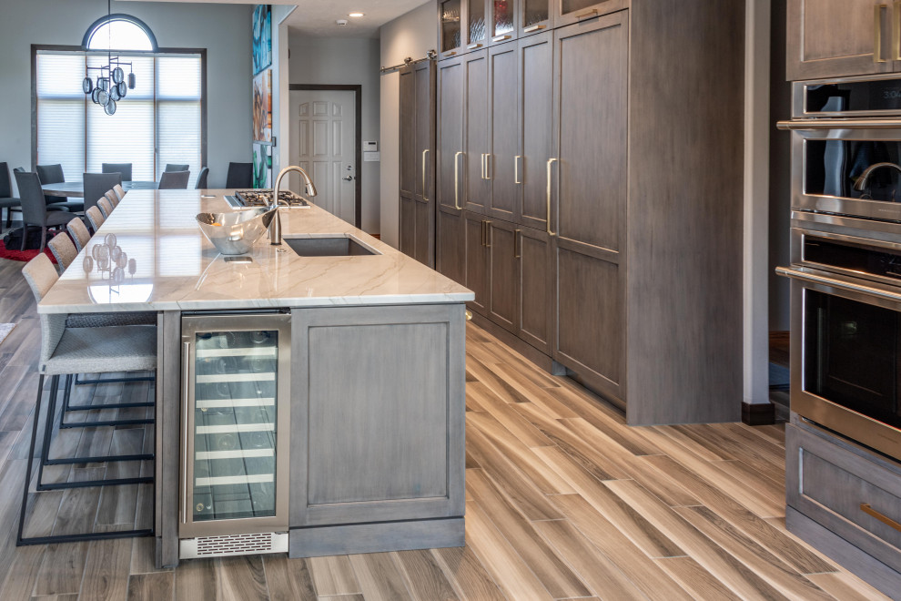 Example of a huge transitional home design design