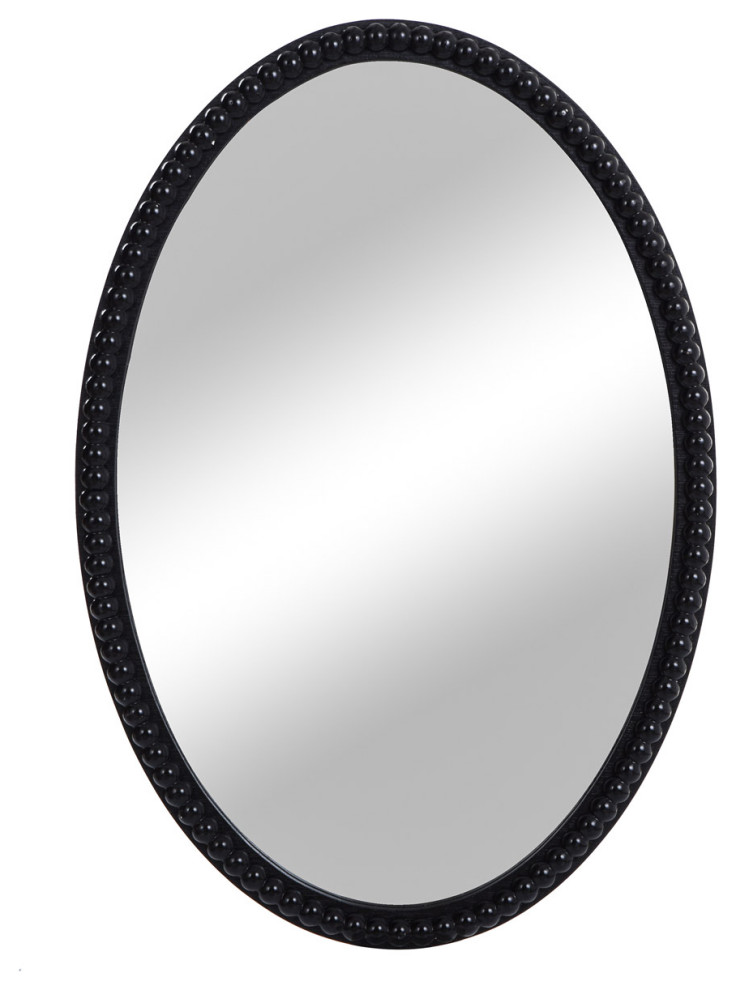 Speculum Wall Mirror, Black and Clear Transitional Wall Mirrors