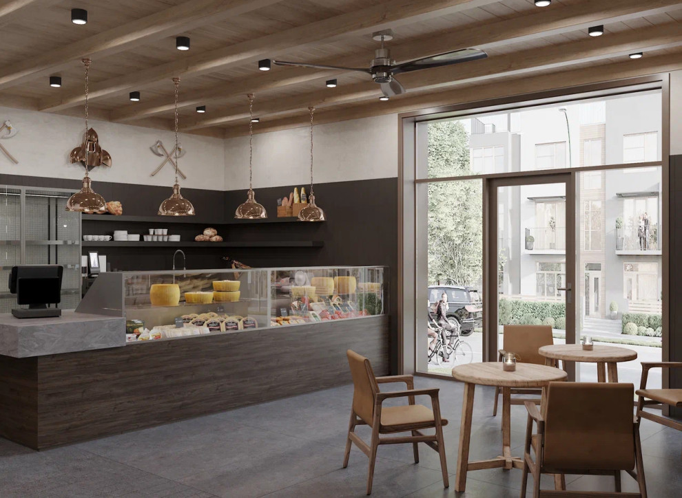 Проект одноэтажного дома с коммерческой частью