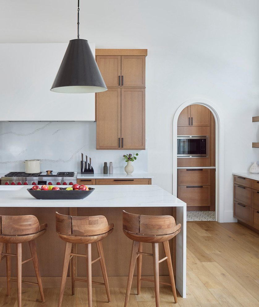 Example of a mountain style kitchen design in Denver