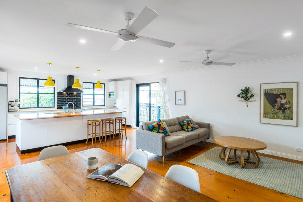 Inspiration for a scandinavian living room in Brisbane.