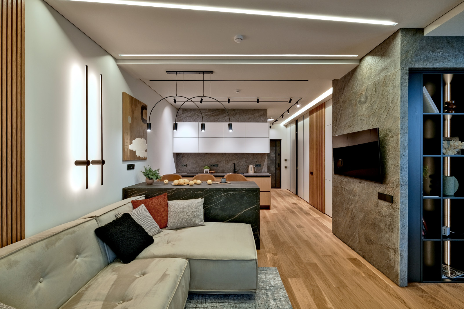 Фото. Роскошные ВИП апартаменты, Сан Сити, 55м, Теплый минимализм