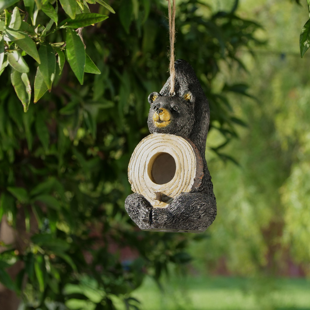 Bear Birdhouse Rustic Birdhouses by Alpine Corporation Houzz