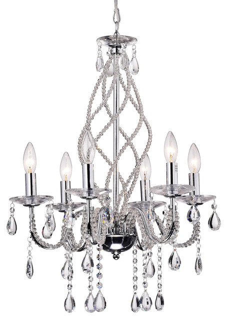 Allecra 6 Light Chrome Finish Vintage Style Crystal Chandelier Traditional Chandeliers By Edvivi Lighting - Vintage Style Crystal Chandelier Lighting Allecra 6 Light Chrome Finish Vintage Style Crystal Chandelier Traditional Chandeliers By Edvivi Lighting - Vintage Style Crystal Chandelier Lighting
