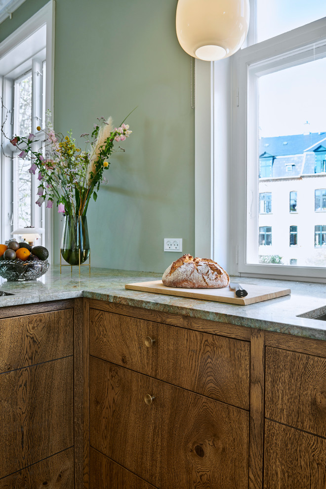 Transitional kitchen photo in Copenhagen