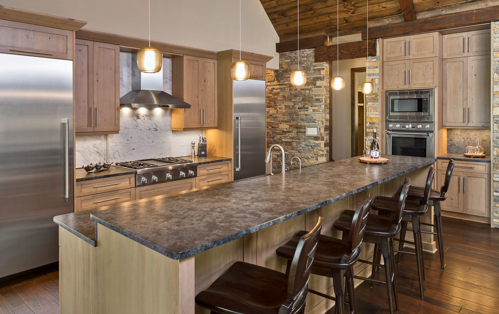 Kitchen - Photo by Firewater Photography.  Designed during previous position as Residential Studio Director and Project Architect at LS3P Associates, Ltd.