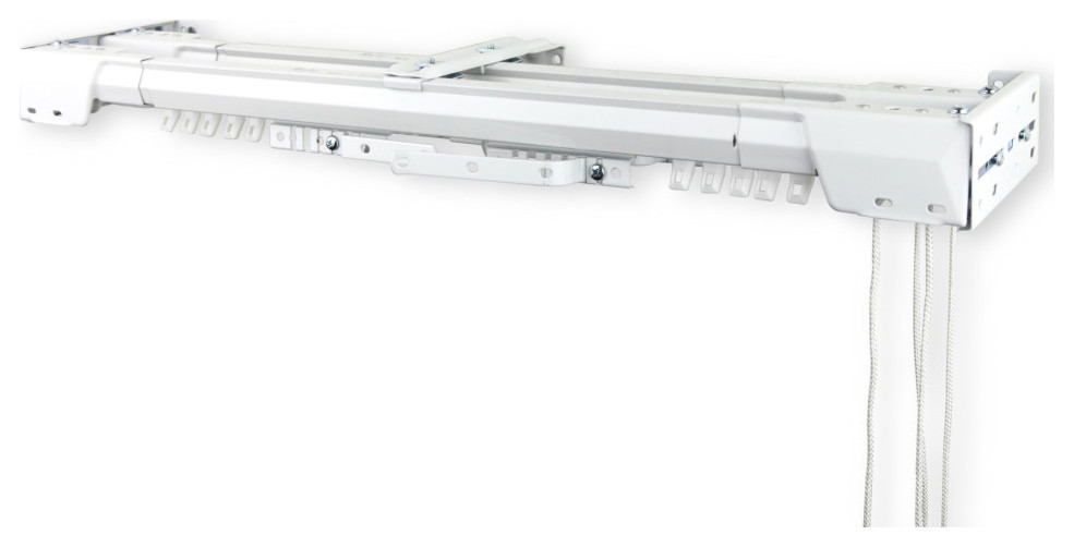 White Heavy Duty Double Traverse Rod, Center Open 66120