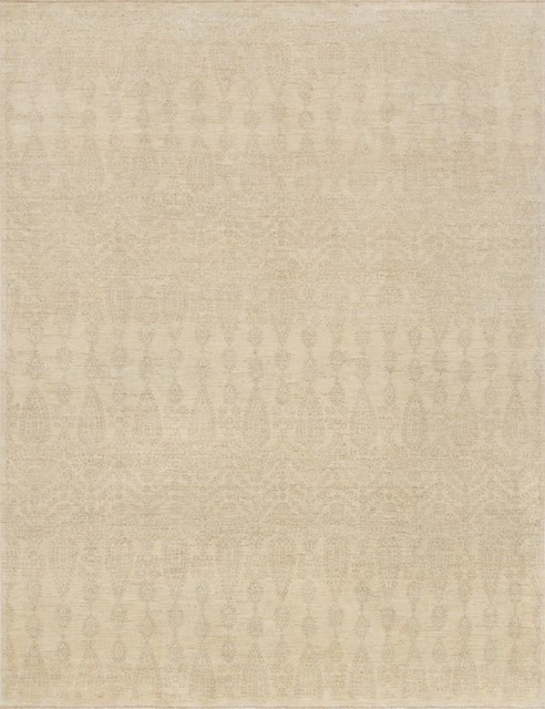 Hand Knotted Wool Essex Area Rug by Loloi, Ivory / Tusk, 9'6"x13'6"