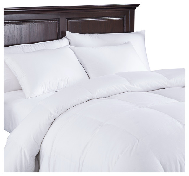 Puredown Heavy Fill White Goose Down Comforter, White Traditional