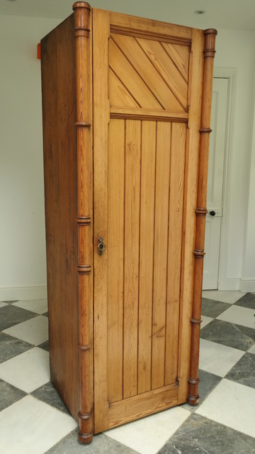 Victorian Pitch Pine Hall Cupboard