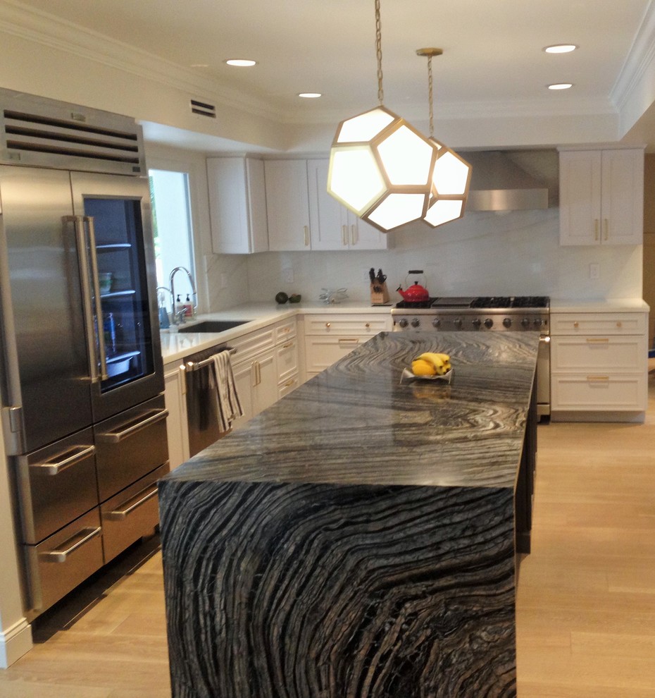 Inspiration for a transitional kitchen remodel in Miami