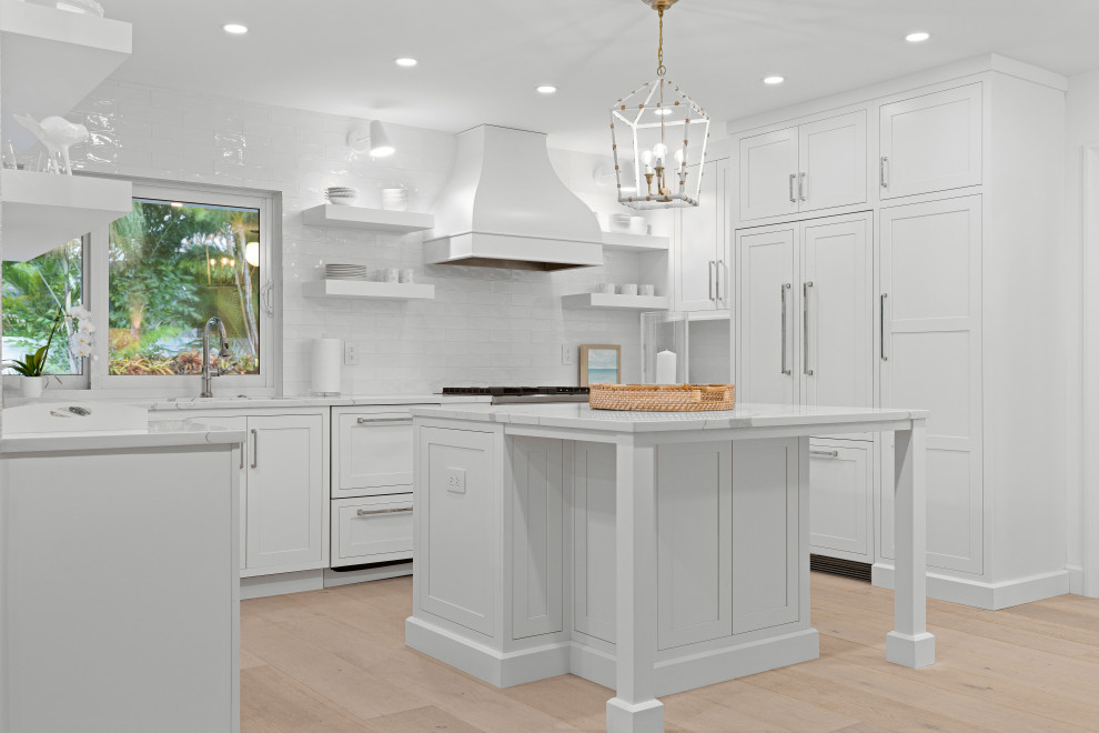 Inspiration for a transitional kitchen remodel in Miami