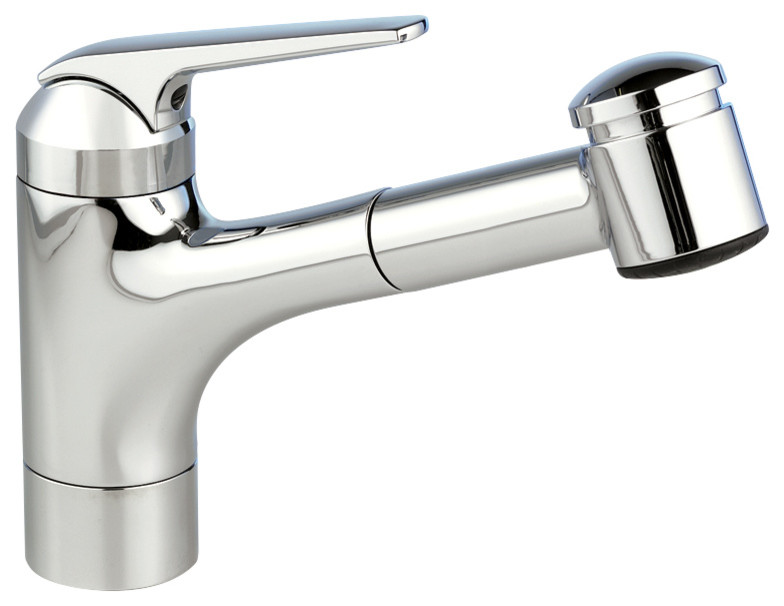 KWC 10.061.033.000 Domo 9" Pull Out Kitchen Faucet Top Lever Polished