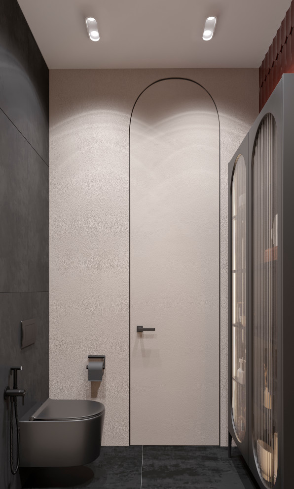 Гостевой санузел из проекта "Оранжевый Блюз" в ЖК Neva Towers, г. Москва