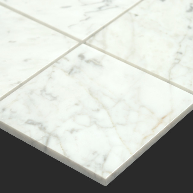 Bianco Carrara White Marble Carrera 6x6 Tile