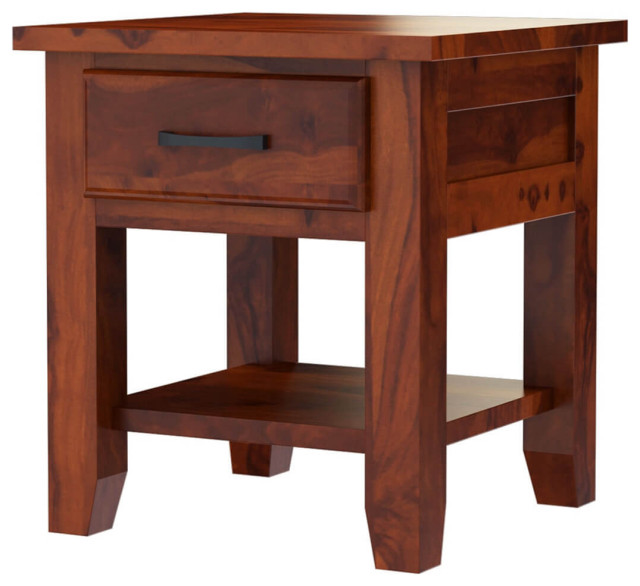 Sierra Nevada Rustic Solid Wood Nightstand With Drawer Transitional Nightstands And Bedside Tables By Sierra Living Concepts