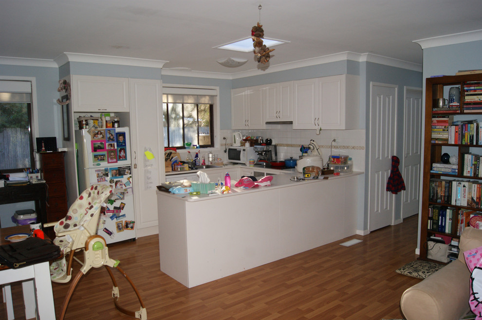 Before - open plan living - kitchen