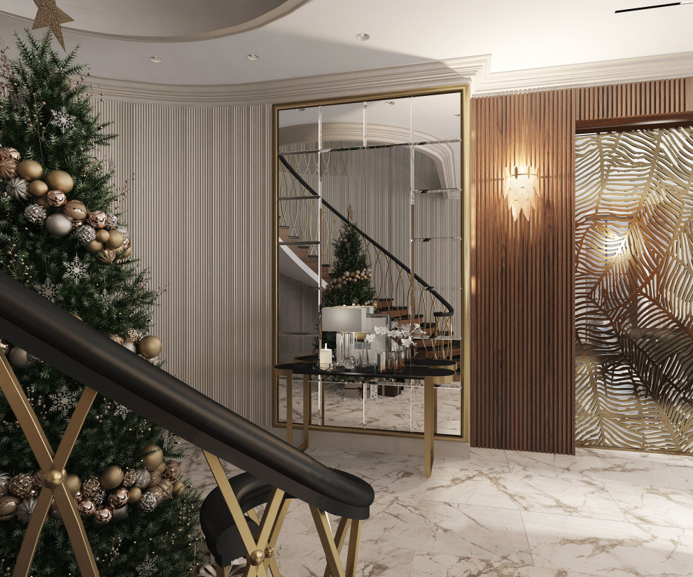 Дизайн-проект  1 этажа в загородном доме