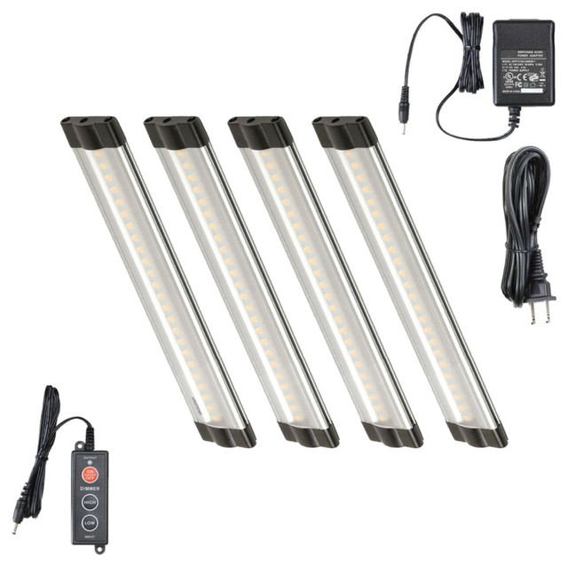 Lightkiwi S7471 6" Cool White Modular LED Under Cabinet Lighting 4-Panel Kit