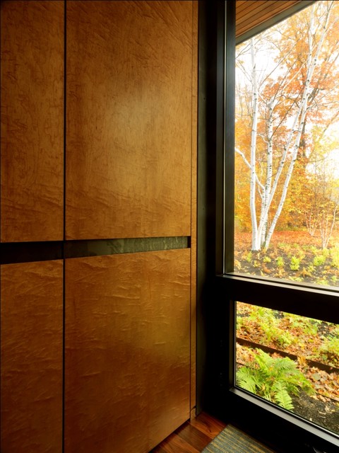 Quaker Bluff Residence rustic-hallway-and-landing