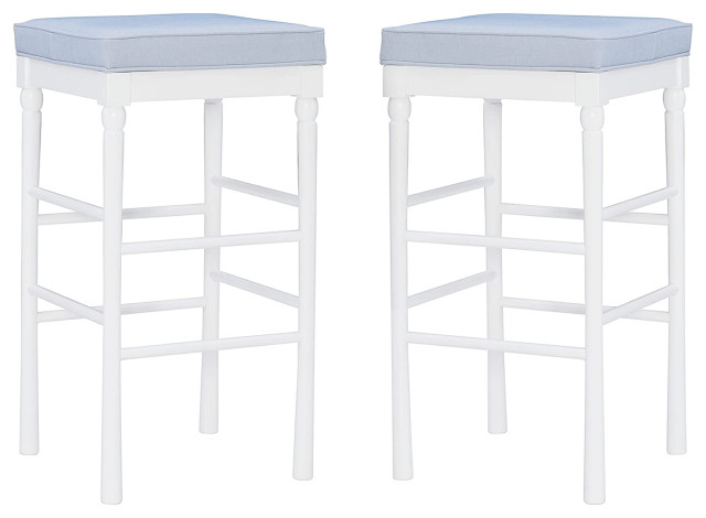 white backless bar stools