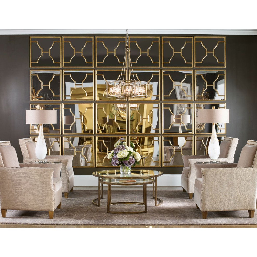 Uttermost Misa Gold Square Mirrors Set of 2 Contemporary Wall