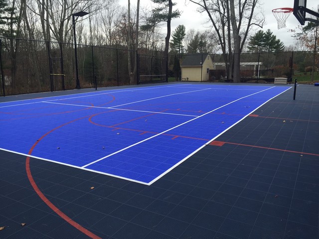 Backyard Basketball Courts in Medfield - Traditional ...