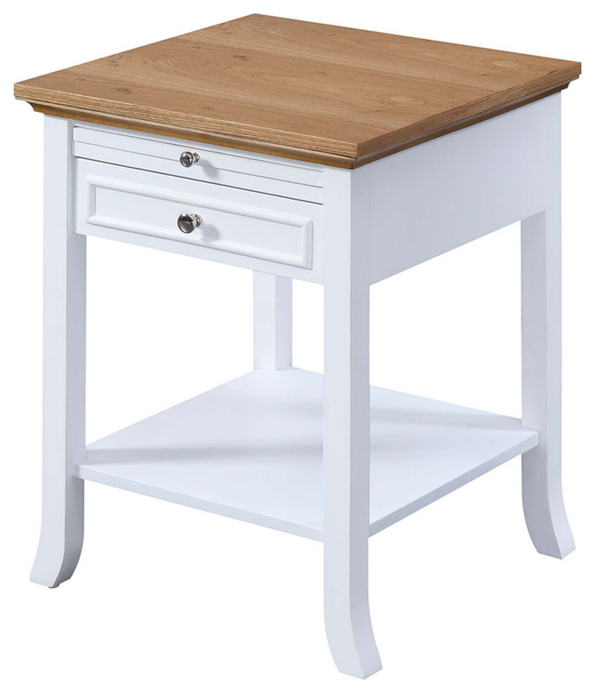 American Heritage Logan 1 Drawer End Table With PullOut Shelf