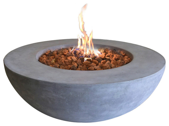 Outdoor Lunar Fire Bowl 42 Gray Durable Fire Pit Table Natural
