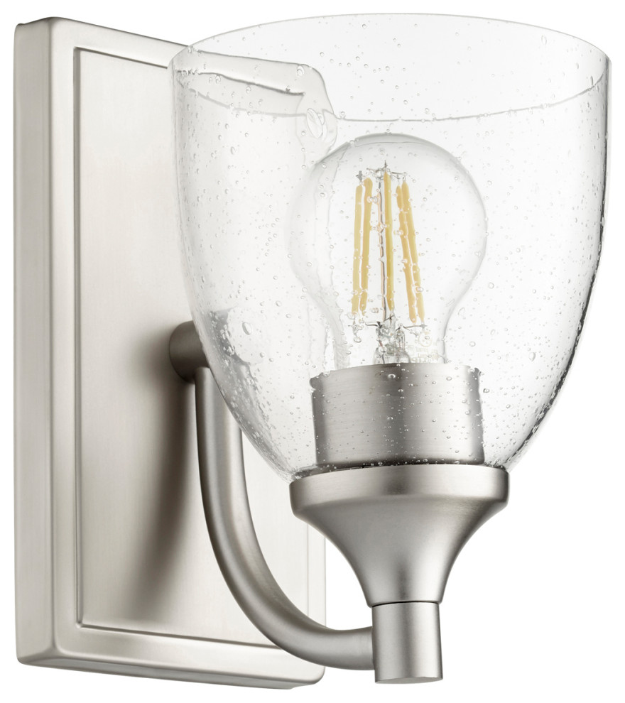 Enclave Quorum Home Collection Wall Mount in Satin Nickel W/ Clear/Seeded