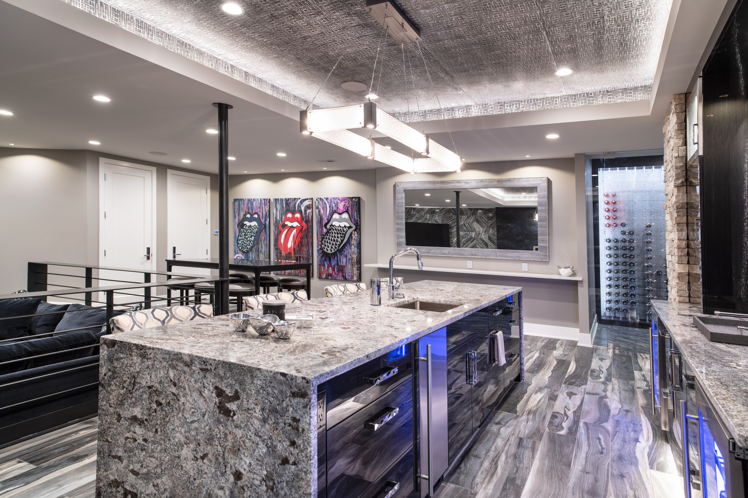Modern Style Custom Basement | Sterling Ridge