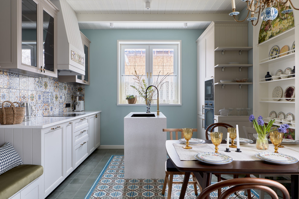 Кухня с котельной в шкафу